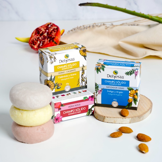 Ecolover recomienda el champú sólido de la marca Dehesia porque es totalmente natural y no contiene ingredientes sintéticos.