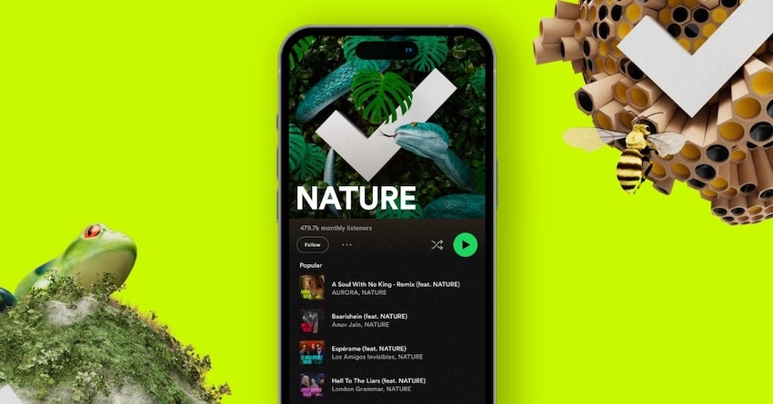 La playlist Nature con sonidos de la naturaleza es muy aconsejable para practicar el wellbeing.